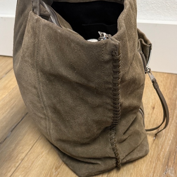 All Saints Fleur De Lis East West Tote Bag grey/brown cow leather - Picture 5 of 13